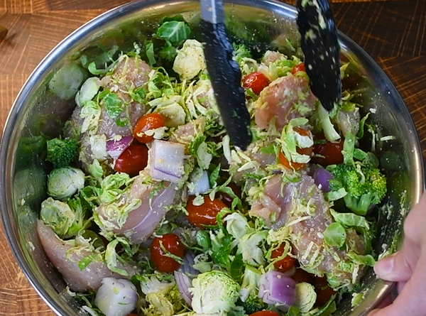 Lemon Parmesan Chicken Tenders & Veggies - Step 3